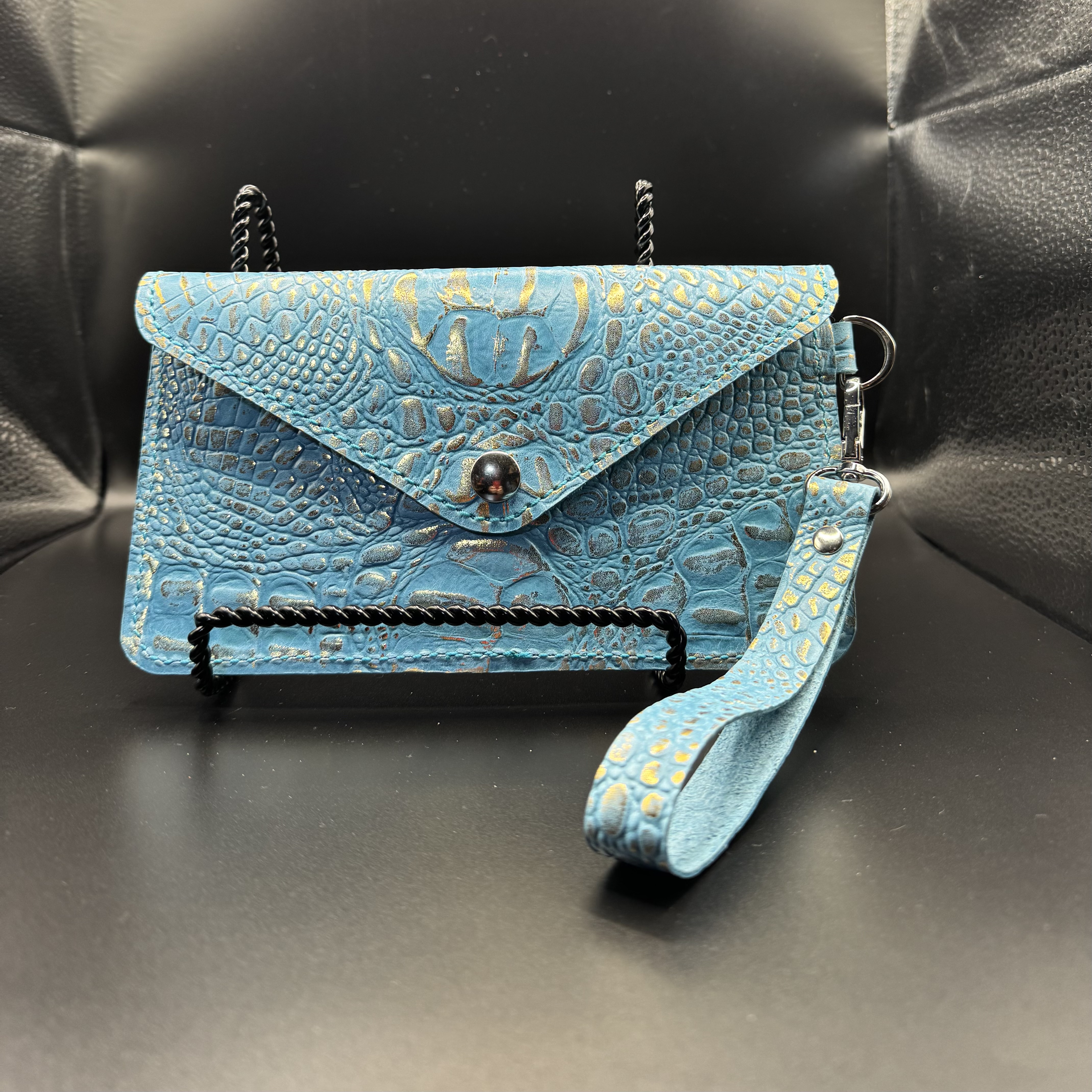 Croc Embossed Clutch
