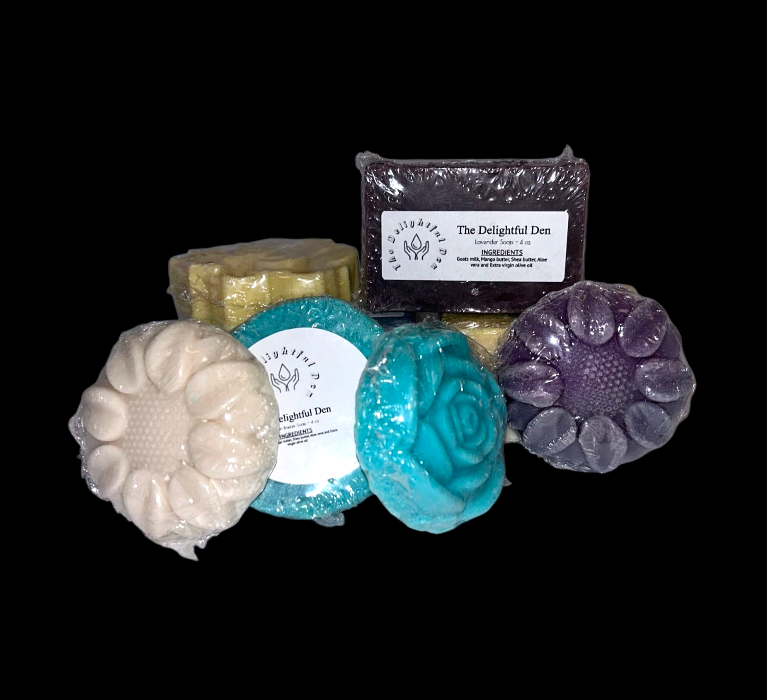 Bars of soap (flower design)