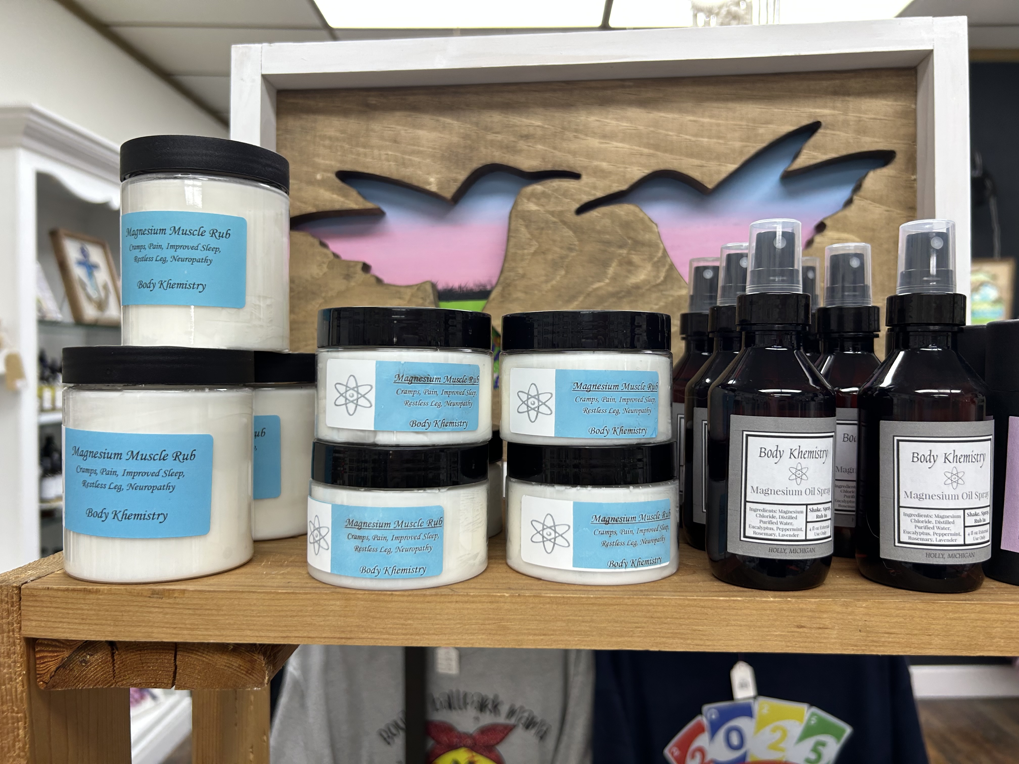Magnesium! Rubs or Spray, both with equally as well. Muscle/Joint pain, muscle or menstrual cramps, restless leg, neuropathy, or put on the arch of your feet to sleep better