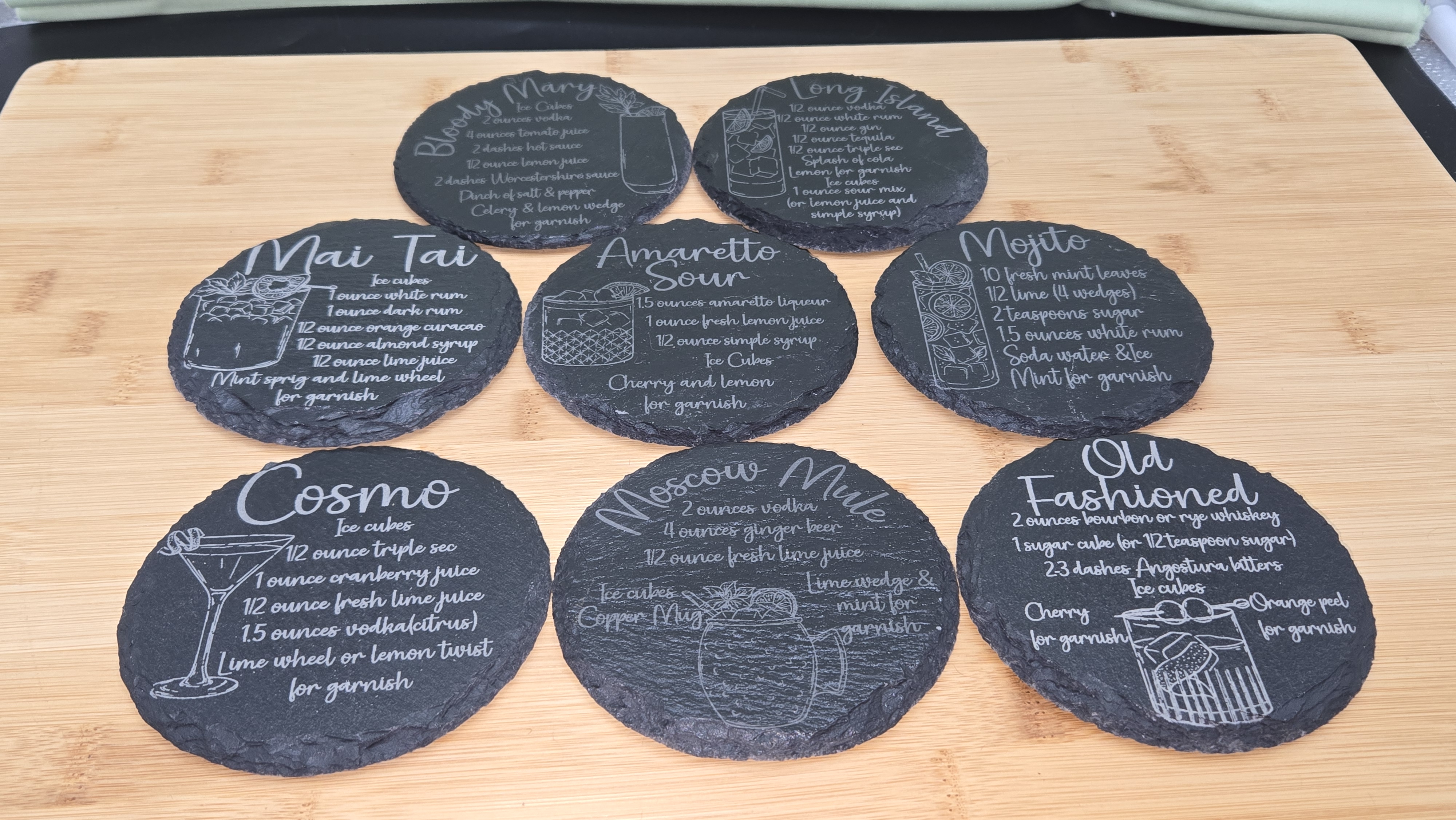 Drink Recipe Coasters